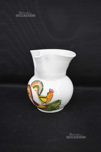 Ceramic carafe with roosters - ceramic,