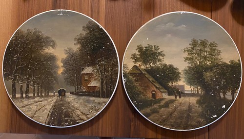 Coppia piatti ceramica - di,