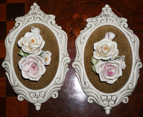 Pair ceramic frames - of, with