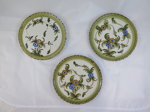 Three ceramic plates - three,