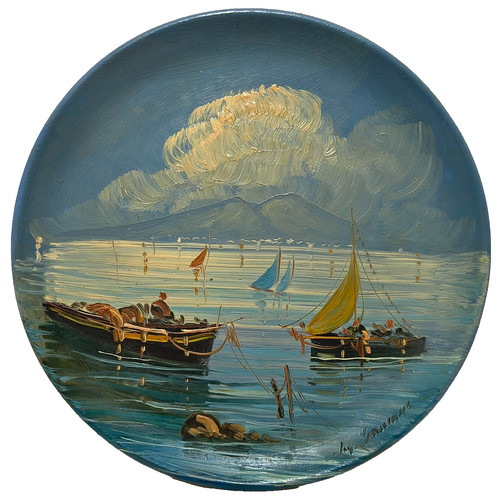 Piatto decorativo ceramica - decorativo, in